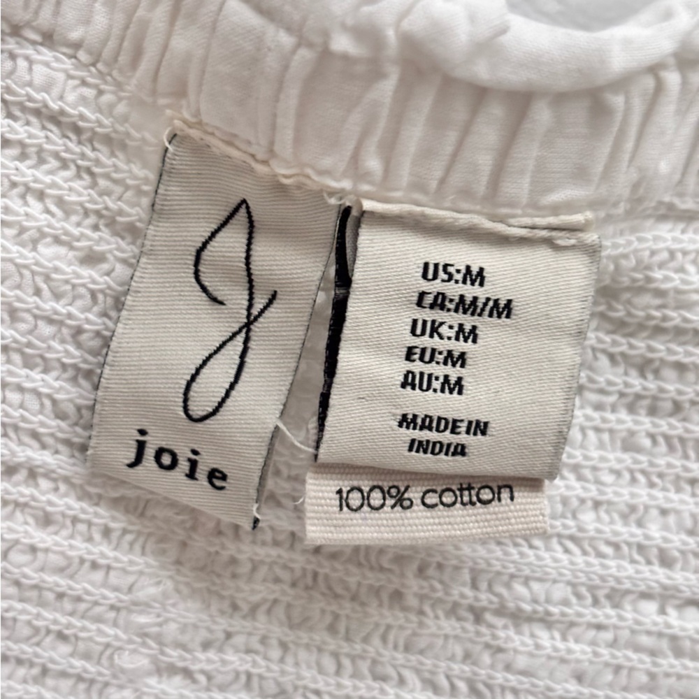 JOIE Smocked Lemon Embroidered Lounge Beach Shorts--NWT--M - Picture 4 of 12
